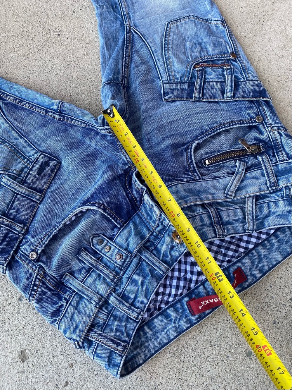Y2k/Grunge Plaid Linning Bootcut Jeans - Picture 11 of 12